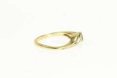 14K Yellow Gold Syn. Emerald Vintage Classic Bypass Ring