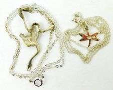 Sterling Silver Frog & Dragonfly Necklaces