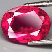 Vivid! 3.34ct top imperial red Ruby center stone