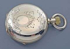 Proper 1903 Hampden RRG Pocket Watch in Coin Silver