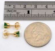 Pretty Pair of Emerald Stud Earrings