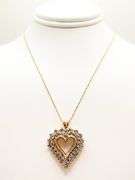 14KT SOLID GOLD, RUBY, & DIAMOND NECKLACE