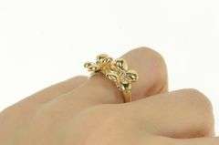 14K Yellow Gold Daisy Flower Puffy Groovy Vintage Statement Ring
