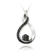 Sterling Silver Black Diamond Necklace