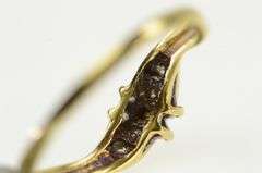 10K Yellow Gold Flower Diamond Round Cluster Vintage Ring