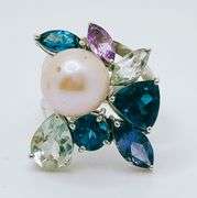 Custom Design Multi-Gemstone Ring, 14KT