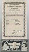 Great Pure 8 Troy Oz .999 fine silver $500 facsimile bar with COA