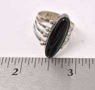 Black Onyx Ring In Sterling Silver