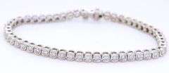 Incredible 2ctw Half Bezel Diamond Tennis Bracelet in White Gold