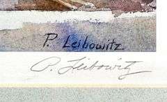 P . Leibowitz Signed Matted Print.