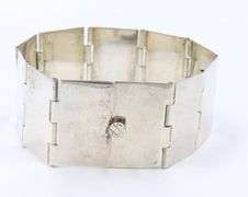 Vintage 925 Sterling Silver Signed Wide Bracelet
