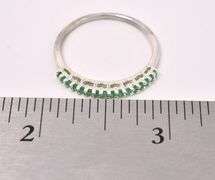 Emerald Gem Ring In Sterling Silver