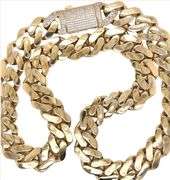 71.6 GRAMS! MIAMI CUBAN LINK CHAIN WITH CUBIC ZIRCONIA STONES