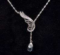 Blue Topaz Pendant Necklace In Sterling Silver