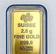 2.5 Gram Gold Bar (999.9 Pure Gold)