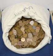 Bag Of 5,000 Wheat Cents From Estate