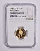 PF69 UCAM 1986 Netherlands Gold Ducat NGC