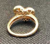 LOVELY HEART 14K ROSE GOLD DIAMOND RING