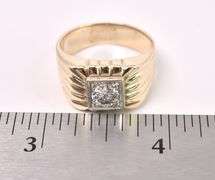 Handsome Diamond Ring In Yellow Gold