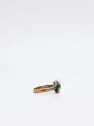 Antique 14kt Rose Gold, Blue Sapphire & Diamond Ring
