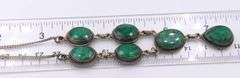 Sterling Silver Green Stone Necklace