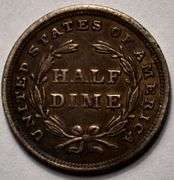 1840 Seated Liberty Half Dime