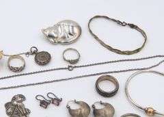 Group Lot of Vintage 925 Sterling Silver Jewelry