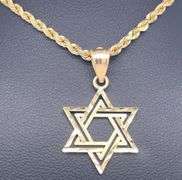 14K YELLOW GOLD DAVID STAR WITH CHAIN