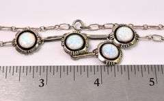 Flower Opal Necklace In Sterling Silver