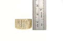 14K Yellow Gold 2.00 Ctw Diamond Striped Statement Band Ring