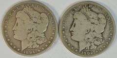 Scarce 1894-S & 1902-S Morgan Silver Dollars. Key dates