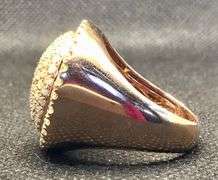 EXQUISITE AND SOPHISTICATED 10K ROSE GOLD DOME SHAPE DIAMOND RING