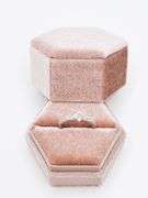 14kt Solid White Gold & Diamond Band Ring
