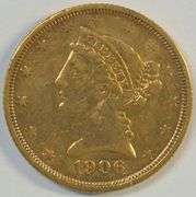 Very nice 1906-S US $5 Liberty Gold Piece