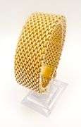 BEAUTIFUL 1970'S ART DECO 18KT SOLID YELLOW GOLD WIDE BRACELET- 184.0+ GRAMS OF GOLD!