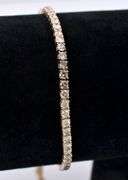 Gorgeous White and Fancy Brown Diamond Adjustable Bracelet In 14K Rose Gold