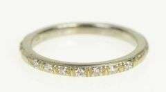 18K White Gold Art Deco Classic Diamond Wedding Band Ring