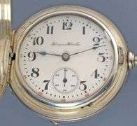 Proper 1903 Hampden RRG Pocket Watch in Coin Silver