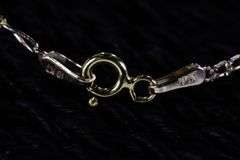 10k Yellow Gold-Hollow Pave Figaro Link Chain 1.9mm Necklace 24"