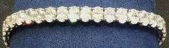 20.0+CARAT OVAL-CUT DIAMOND TENNIS BRACELET IN 18KT SOLID WHITE GOLD- YES MA'AM!!