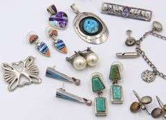Group Lot of Vintage 925 Sterling Silver Jewelry