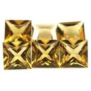 Gem grade! 9.05ct princess cut amber Quartz set