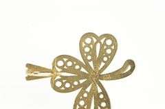 14K Yellow Gold Filigree Clover Shamrock Good Luck Lucky Charm/Pendant