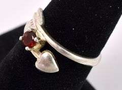 Adorable Cupids Bow Ring In Sterling Silver