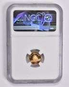 MS69 1985 China 5 Yuan 1/20 Oz. .999 Fine Gold Panda NGC