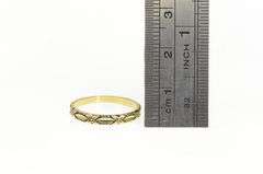 14K Yellow Gold 1940's Ornate Patterned Vintage Wedding Band Ring