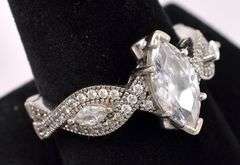 Beautiful CZ Ring In Sterling Silver