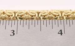 Charming Byzantine Chain Bracelet In 14K Yellow Gold