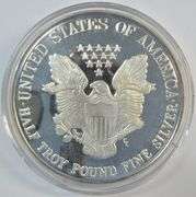 Superb One Half Troy Pound pure Silver Eagle dated 2000. Box/COA