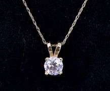 Glittery Approx. 0.35 CTW Diamond Pendant Necklace In 14K Yellow Gold
